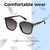 Lightweight Construction Illustration of QUAY Sweet Dreams Unisex Panthos Polarized BI-FOCAL Sunglasses Gloss Black 54 mm