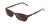 Profile View of Jones New York J730 Designer Polarized Reading Sunglasses with Custom Cut Powered Amber Brown Lenses in Black Crystal Layer Ladies Cat Eye Full Rim Acetate 53 mm