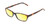 Profile View of Jones New York J730 Designer Polarized Reading Sunglasses with Custom Cut Powered Sun Flower Yellow Lenses in Black Crystal Layer Ladies Cat Eye Full Rim Acetate 53 mm