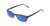 Profile View of Jones New York J730 Designer Polarized Sunglasses with Custom Cut Blue Mirror Lenses in Tortoise Havana Brown Gold Ladies Cat Eye Full Rim Acetate 53 mm