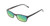 Profile View of Jones New York J730 Designer Polarized Reading Sunglasses with Custom Cut Powered Green Mirror Lenses in Tortoise Havana Brown Gold Ladies Cat Eye Full Rim Acetate 53 mm