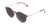 Profile View of Lozza SL4207M Designer Polarized Sunglasses with Custom Cut Smoke Grey Lenses in Crystal Brown Unisex Round Full Rim Acetate 50 mm