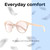 Lightweight Construction Illustration of Prive Revaux Angelou Designer Bi-Focal Prescription Rx Eyeglasses in Ivory White Unisex Round Full Rim Acetate 52 mm