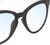 Close Up View of Prive Revaux Julia Women's Cat Eye Designer Reading Glasses in Caviar Black 53mm