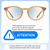 Size Awareness Illustration of Prive Revaux Maestro Unisex Round Reading Glasses Classic Nude Crystal Brown 48mm