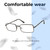 Lightweight Construction Illustration of Prive Revaux Matrix Unisex Rectangle Designer Reading Glasses Caviar Black 55 mm