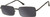 Profile View of Prive Revaux Matrix Designer Polarized Reading Sunglasses with Custom Cut Powered Smoke Grey Lenses in Caviar Black Unisex Rectangular Full Rim Metal 55 mm