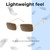 Lightweight Construction Illustration of Prive Revaux Matrix Designer Polarized Reading Sunglasses with Custom Cut Powered Amber Brown Lenses in Champagne Gold Unisex Rectangular Full Rim Metal 55 mm
