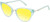 Profile View of Prive Revaux Modern Designer Polarized Reading Sunglasses with Custom Cut Powered Sun Flower Yellow Lenses in Baby Blue Ladies Cat Eye Full Rim Acetate 53 mm