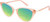 Profile View of Prive Revaux Modern Designer Polarized Reading Sunglasses with Custom Cut Powered Green Mirror Lenses in Cantaloupe Crystal Ladies Cat Eye Full Rim Acetate 53 mm