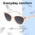 Lightweight Construction Illustration of Prive Revaux Modern Designer Polarized Reading Sunglasses with Custom Cut Powered Smoke Grey Lenses in Cantaloupe Crystal Ladies Cat Eye Full Rim Acetate 53 mm