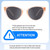 Size Awareness Illustration of Prive Revaux Modern Designer Polarized Reading Sunglasses with Custom Cut Powered Smoke Grey Lenses in Cantaloupe Crystal Ladies Cat Eye Full Rim Acetate 53 mm