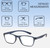 Dimensions and Measurements Illustration of Prive Revaux Socrates Designer Blue Light Blocking Eyeglasses in Royal Blue Unisex Panthos Full Rim Acetate 51 mm