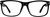 Front View of Prive Revaux Speculator Designer Blue Light Blocking Eyeglasses in Caviar Black Unisex Square Full Rim Acetate 57 mm