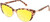 Profile View of Prive Revaux Veronica Designer Polarized Reading Sunglasses with Custom Cut Powered Sun Flower Yellow Lenses in Blush Pink Tortoise Havana Ladies Cat Eye Full Rim Acetate 53 mm
