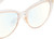 Close Up View of Prive Revaux Veronica Womes Cat Eye Designer Reading Glasses Crystal Clear 53mm