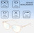 Dimensions and Measurements Illustration of Prive Revaux Veronica Designer Progressive Lens Blue Light Blocking Eyeglasses in Crystal Clear Ladies Cat Eye Full Rim Acetate 53 mm