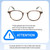 Size Awareness Illustration of OTIS A Day Late Designer Single Vision Prescription Rx Eyeglasses in Eco Hornwood Unisex Round Full Rim Acetate 50 mm