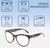 Dimensions and Measurements Illustration of OTIS Aerial Designer Progressive Lens Prescription Rx Eyeglasses in Ochre Havana Tortoise Ladies Cat Eye Full Rim Acetate 56 mm