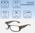 Dimensions and Measurements Illustration of OTIS Coastin Slim Designer Single Vision Prescription Rx Eyeglasses in Matte Woodland Unisex Rectangular Full Rim Acetate 61 mm