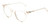 Profile View of OTIS Jazmine Designer Blue Light Blocking Eyeglasses in Eco Crystal Coral Ladies Cat Eye Full Rim Acetate 53 mm