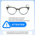 Size Awareness Illustration of OTIS Jazmine Designer Reading Eye Glasses with Custom Cut Powered Lenses in Eco Teal Bark Smokey Unisex Round Full Rim Acetate 53 mm