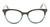 Front View of OTIS Jazmine Designer Single Vision Prescription Rx Eyeglasses in Eco Teal Bark Smokey Unisex Round Full Rim Acetate 53 mm
