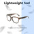 Lightweight Construction Illustration of OTIS Odyssey Designer Blue Light Blocking Eyeglasses in Matte Honey Tortoise Havana Ladies Cat Eye Full Rim Acetate 54 mm
