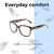 Lightweight Construction Illustration of OTIS Odyssey Designer Progressive Lens Prescription Rx Eyeglasses in Ochre Havana Tortoise Ladies Cat Eye Full Rim Acetate 54 mm