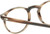 Close Up View of OTIS Omar Designer Progressive Lens Prescription Rx Eyeglasses in Eco Hornwood Unisex Round Full Rim Acetate 50 mm