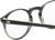 Close Up View of OTIS Omar Designer Single Vision Prescription Rx Eyeglasses in Satin Black Clear Unisex Round Full Rim Acetate 50 mm