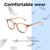 Lightweight Construction Illustration of OTIS Summer of 67 X Designer Progressive Lens Prescription Rx Eyeglasses in Eco Crystal Sunset Unisex Square Full Rim Acetate 52 mm