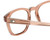 Close Up View of OTIS Summer of 67 X Designer Blue Light Blocking Eyeglasses in Eco Crystal Sunset Unisex Square Full Rim Acetate 52 mm