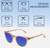 Dimensions and Measurements Illustration of OTIS Summer of 67 X Designer Polarized Reading Sunglasses with Custom Cut Powered Blue Mirror Lenses in Eco Crystal Sunset Unisex Square Full Rim Acetate 52 mm