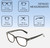 Dimensions and Measurements Illustration of OTIS Test of Time X Designer Reading Eye Glasses with Custom Cut Powered Lenses in Eco Havana Tortoise Unisex Square Full Rim Acetate 55 mm