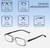 Dimensions and Measurements Illustration of Elton John Bullet Unisex Rectangular Full Rim Designer Reading Glasses in Black Crystal 47mm