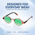 Comfort, Stylish, Everyday Confidence Illustration of Elton John Mash Up Designer Polarized Reading Sunglasses with Custom Cut Powered Green Mirror Lenses in Red Crystal Unisex Round Full Rim Acetate 44 mm