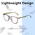 Lightweight Construction Illustration of Elton John Single 1 Unisex Square Full Rim Designer Reading Glasses in Multi Color Crystal Brown Blue 45mm