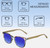 Dimensions and Measurements Illustration of Elton John Single 1 Designer Polarized Reading Sunglasses with Custom Cut Powered Blue Mirror Lenses in Multi Color Crystal Brown Blue Unisex Square Full Rim Acetate 45 mm