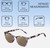 Dimensions and Measurements Illustration of Elton John Single 2 Designer Polarized Reading Sunglasses with Custom Cut Powered Amber Brown Lenses in Tortoise Havana Brown Unisex Square Full Rim Acetate 45 mm