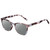 Profile View of Elton John Single 2 Designer Polarized Reading Sunglasses with Custom Cut Powered Smoke Grey Lenses in Tortoise Havana Brown Unisex Square Full Rim Acetate 45 mm