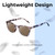 Lightweight Construction Illustration of Elton John Single 2 Designer Polarized Reading Sunglasses with Custom Cut Powered Amber Brown Lenses in Tortoise Havana Brown Unisex Square Full Rim Acetate 45 mm
