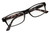 Top View of Perry Ellis PEBX44 Unisex Rectangular Full Rim Designer Reading Glasses in Gloss Black Marble 50mm