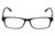 Front View of Perry Ellis PEBX44 Designer Reading Eye Glasses with Custom Cut Powered Lenses in Gloss Black Marble Unisex Rectangular Full Rim Acetate 50 mm