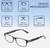 Dimensions and Measurements Illustration of Perry Ellis PEBX44 Designer Blue Light Blocking Eyeglasses in Gloss Black Marble Unisex Rectangular Full Rim Acetate 50 mm
