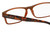 Close Up View of Perry Ellis PEBX44 Unisex Rectangular Full Rim Designer Reading Glasses in Gloss Brown Marble 50mm