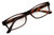 Top View of Perry Ellis PEBX44 Designer Single Vision Prescription Rx Eyeglasses in Gloss Brown Marble Unisex Rectangular Full Rim Acetate 50 mm