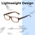 Lightweight Construction Illustration of Perry Ellis PEBX44 Designer Blue Light Blocking Eyeglasses in Gloss Brown Marble Unisex Rectangular Full Rim Acetate 50 mm