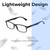 Lightweight Construction Illustration of Perry Ellis PEBX54 Designer Reading Eye Glasses with Custom Cut Powered Lenses in Gloss Black Marble Unisex Rectangular Full Rim Acetate 53 mm