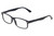 Profile View of Perry Ellis PEBX54 Designer Reading Eye Glasses with Custom Cut Powered Lenses in Gloss Navy Blue Marble Unisex Rectangular Full Rim Acetate 53 mm